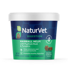 NaturVet Hairball Aid pour chats – emballage pratique pour l'utilisation quotidienne.