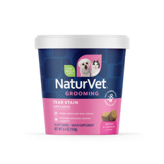 NaturVet Taches-de-larmes: image chien et chat, soutien quotidien potentiel.