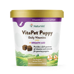 NaturVet VitaPet Chiots – boîte, soutien nutritionnel pour chiots en croissance