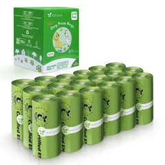 Natuural sacs compostables 270 sacs, emballage pratique pour promenades propres.