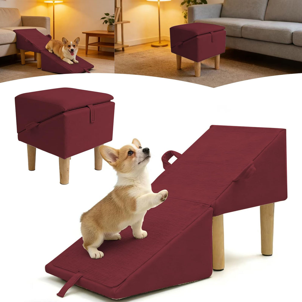 Rampe nawakol split ottoman pour canapé, aide petits chiens à monter facilement.