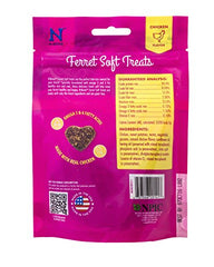 N-Bone Friandises furet poulet, sans céréales, texture tendre et appétissante.