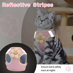 Harnais chat NCMAMA, mise en place rapide et ajustement simple.