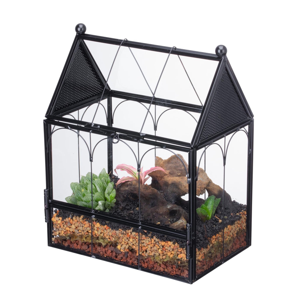 NCYP terrarium en verre petit-toit-maillage, ventilation efficace pour petites espèces.
