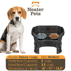 Neater Feeder Deluxe: support surélevé à 10 pouces pour une posture confortable.