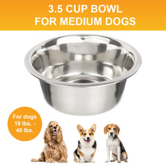 Bol en acier inoxydable Neater Pet Brands, durable et sans rouille pour les repas quotidiens.