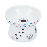Necoichi bol-chat surleve avec points couleurs et confort moustaches