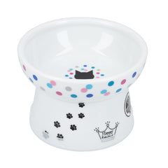 Necoichi bol-chat surleve avec points couleurs et confort moustaches