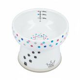 Bol d’eau surélevé Necoichi en céramique, confort d'hydratation pour chats.