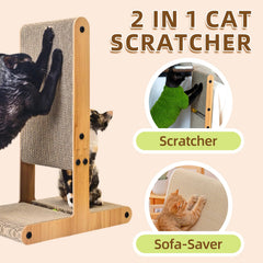 Nekosan grattoir chat forme T verticale, poste de griffage utile