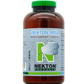 Nekton MSA bouteille 850g et emballage avant, pratique pour démarrer l'alimentation des oiseaux.