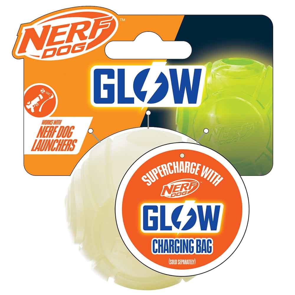 Balle lumineuse Nerf Dog Sonic 2-5 pouces pour des jeux nocturnes