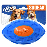 Jouet Nerf Dog football exo 6 pouces bleu et orange, idéal pour les lancers et rapporter.