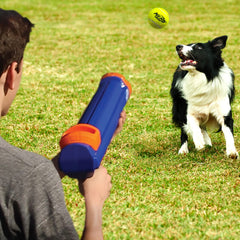 Nerf Dog lanceur-ballons tennis grande taille chargé sans mains pour des jeux sans effort.