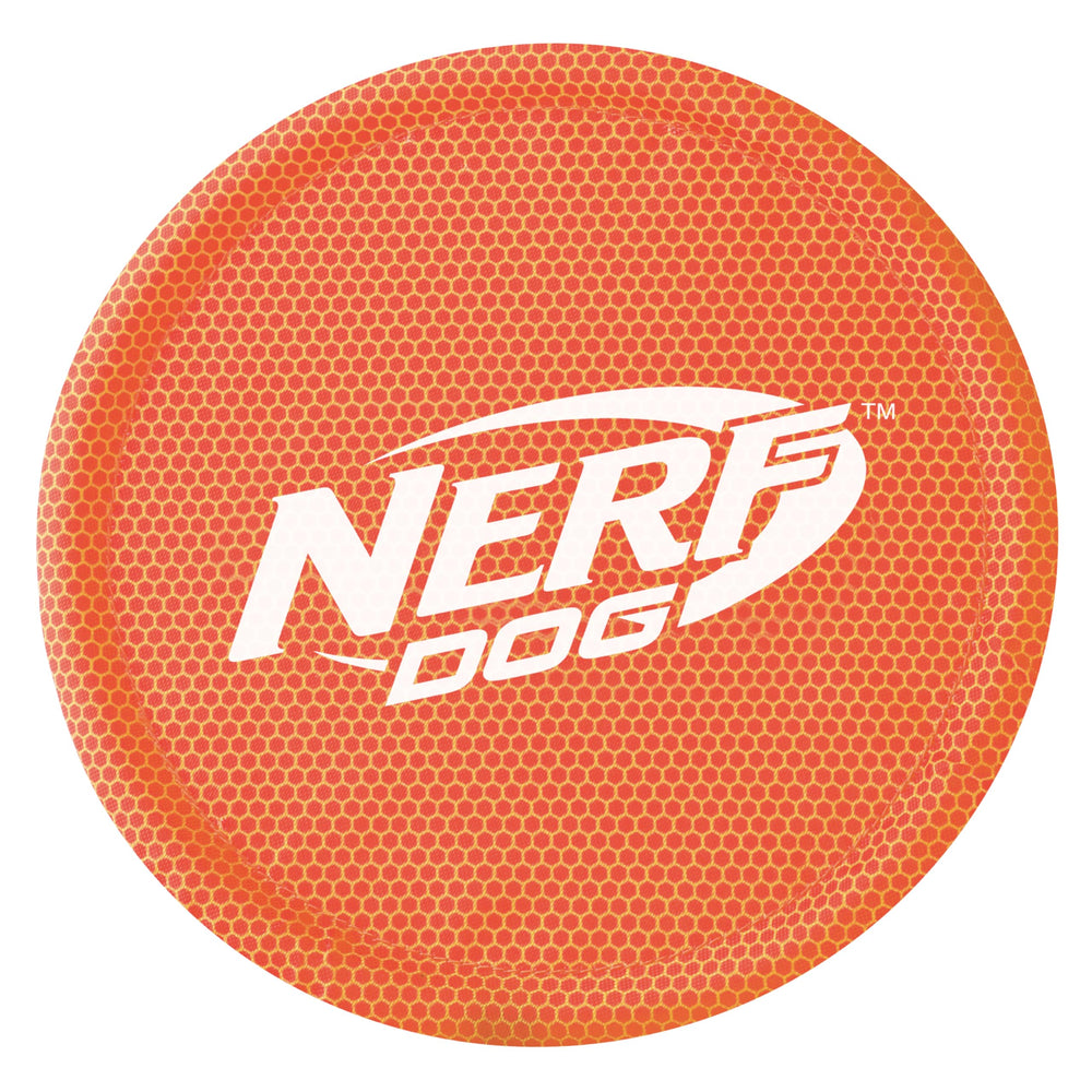 Nerf Dog Nylon Flyer orange, disque-volant léger pour fetch en extérieur