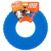 Nerf Dog Tire Flyer: disque-volant bleu de 10 pouces, facile à suivre lors du fetch.