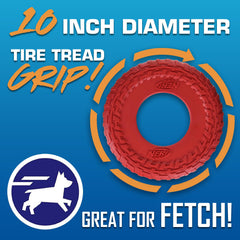 Nerf Dog Tire Flyer vert translucide, disque facile à suivre lors des lancers