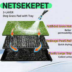 NETSEKEPET tapis herbe artificielle, confort pour chiens de toutes tailles