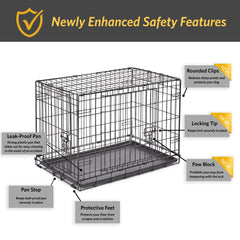 New World Cage-chien pieds-caoutchouc, protège le sol et évite le glissement.