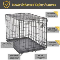 New World crate chien 36po pieds-caoutchouc protegeant les sols