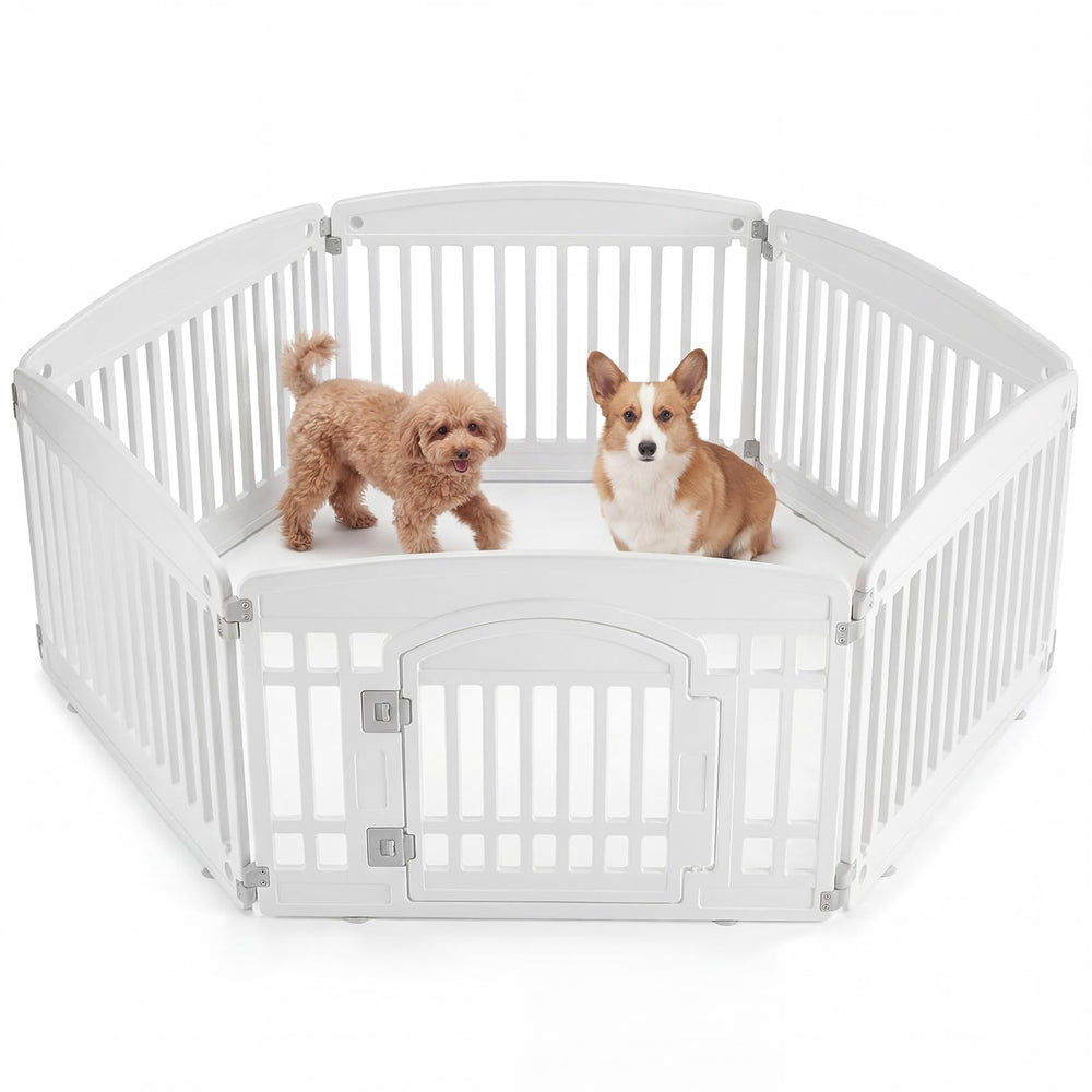 NEWBULIG parc-chien 6-panneaux 24-pouces offre espace sûr pour jeux et repos.