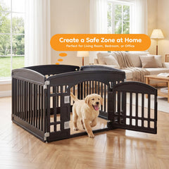 NEWBULIG Parc chien 4 panneaux extérieur, usage extérieur stable et pratique.