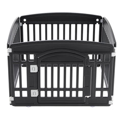 NEWBULIG Parc chien 4 panneaux intérieur, espace sûr pour jeu et repos.