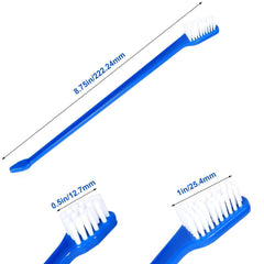 Brosse dentaire Newday bleu pour grands chiens, tête large facilitant le brossage.