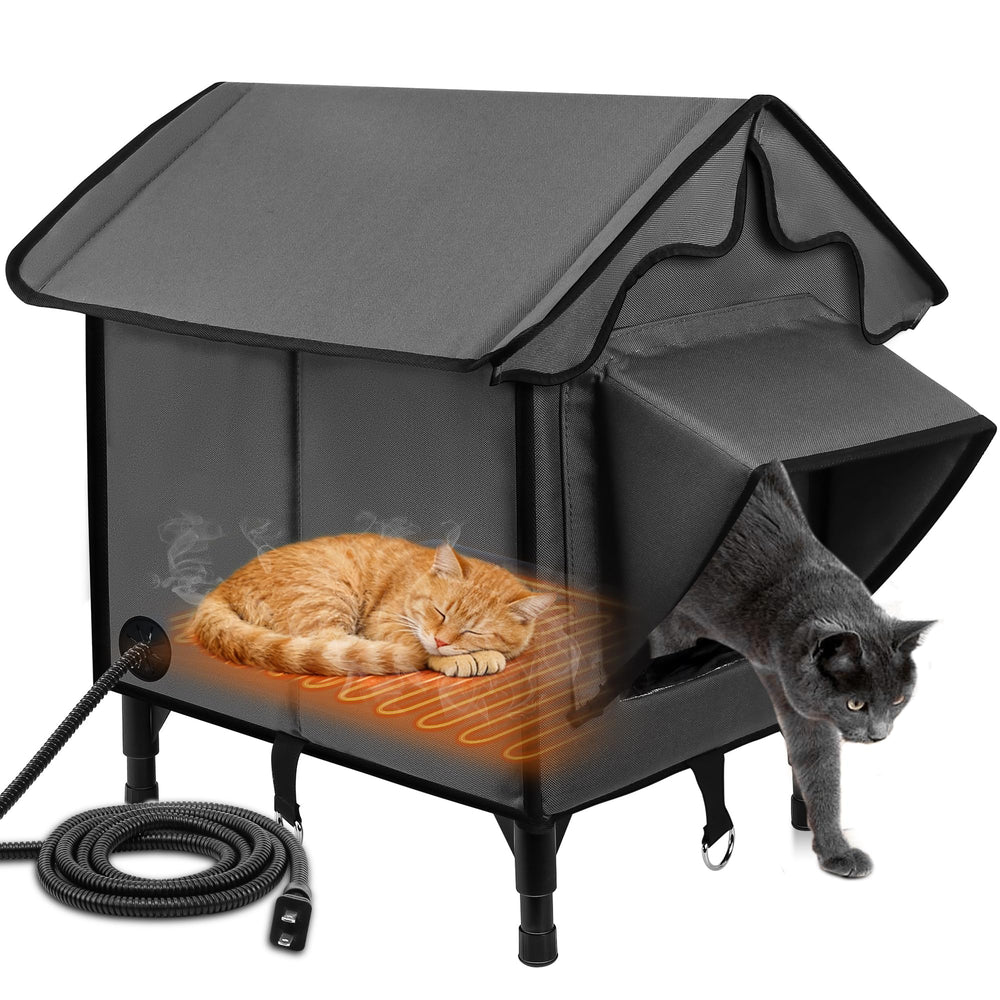 Newget maison chat chauffante exterieure, confort extérieur et chaleur durable