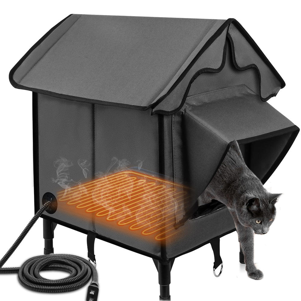 Newget maison-chat-chauffee exterieure: refuge extérieur chaud et sécurisé pour chats.