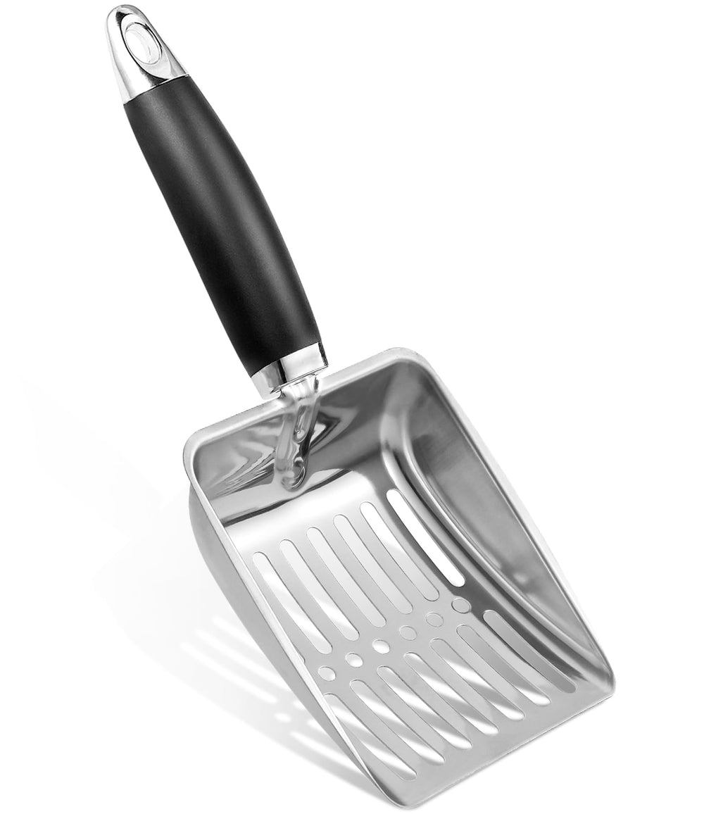 NewGF pelle litiere inox ergonomique pour un nettoyage confortable.