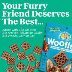 Texture semi-douce des Woofles, friandise agréable à mâcher pour chien.