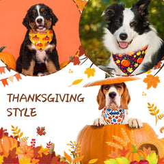 Bandana Newwiee feuilles d'erable pour chien, style automne élégant.