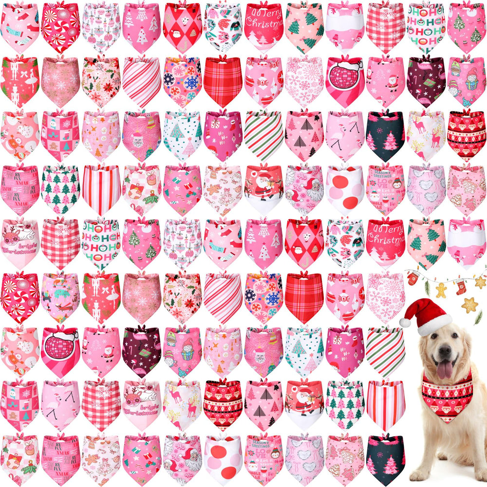 Newwiee bandanas Saint-Valentin rose pour chien grand, look festif et élégant.