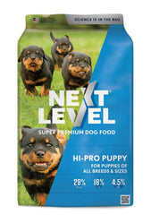 Next Level HI-PRO Puppy : sac fermé pour une conservation optimale.