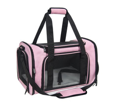 NextFri porteur doux rose avec ouverture supérieure pratique pour les animaux en voyage.