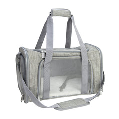 NextFri transport souple gris, porte-chat pour déplacements confortables.