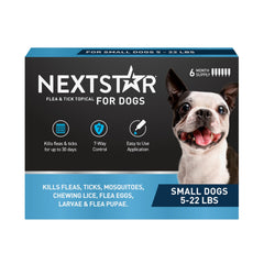 NEXTSTAR gouttes topiques rapides pour chien, protection contre puces et tiques.