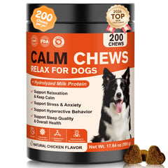 NHWHDJH friandises apaisantes pour chien dans bouteille favorisant la détente naturelle.