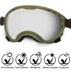 Lentilles UV400 NICERINC PET protégeant les yeux du chien lors des sorties.