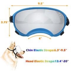 NICERINC PET lunettes chien ajustement-sangle, maintien sûr et personnalisé.