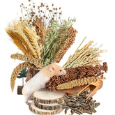 NICERINC PET – Oreille de grain décor fleurs et herbes, stimulant visuel pour le hamster.