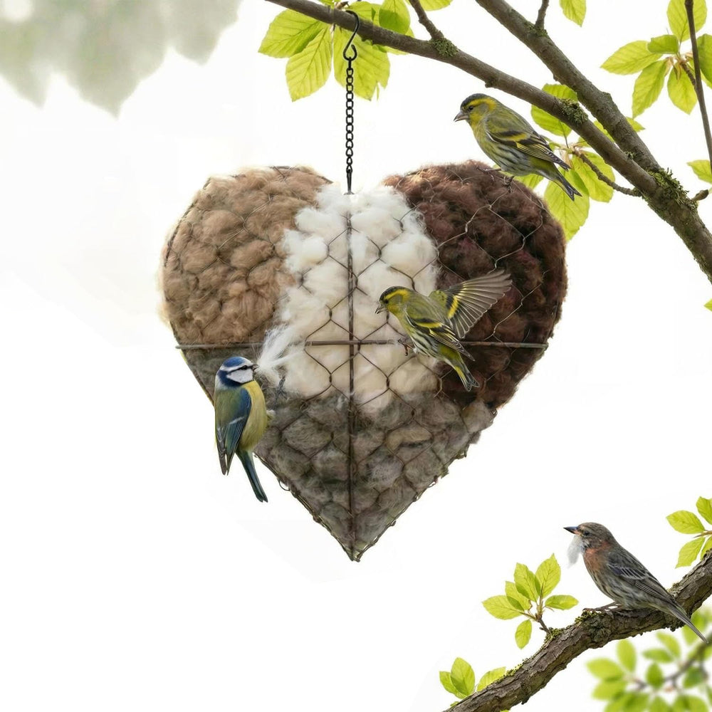Nid-coeur-alpaga naturel avec fibres douces pour l’isolation.