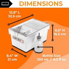 Couvercle-grillage Nimzo en inox, sécurité et hygiène améliorées pour cages.