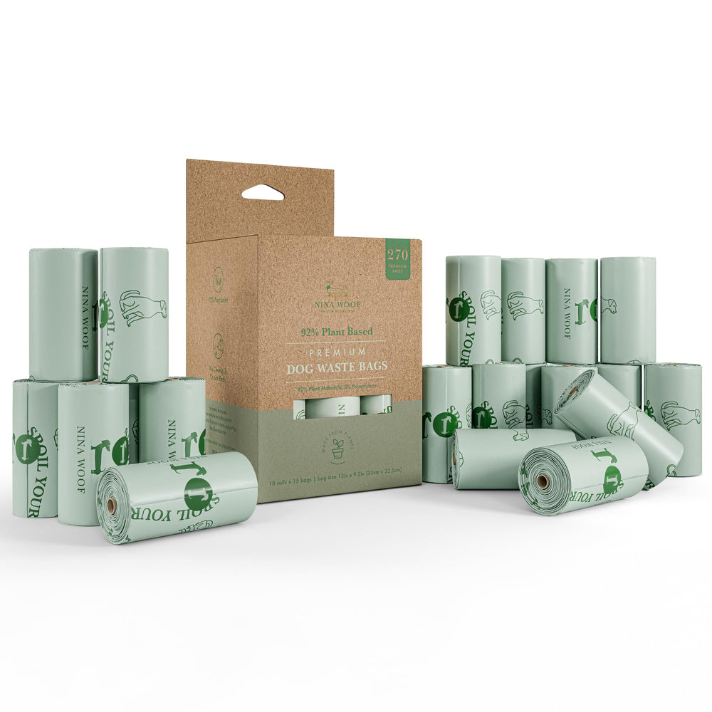Nina Woof rouleau sacs dejection chien eco-responsable pour promenades propres