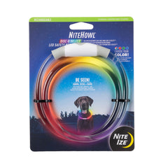 NiteHowl collier sécurité nocturne 360° pour chiens, meilleure visibilité.