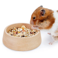 Bol Niteangel en bois motif Hammy, stable et adapté aux petits rongeurs.