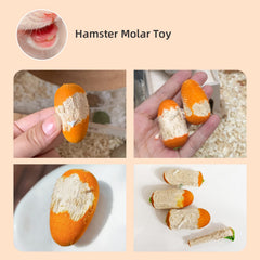 Jouet mâche Niteangel carotte bois et papier pour hamster