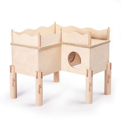 Niteangel échasses en hêtre 15 cm, élèvent et stabilisent le labyrinthe du hamster.