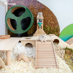 Niteangel maison hamster interieur-cabane: espace semi-ferme pour sécurité et confort.